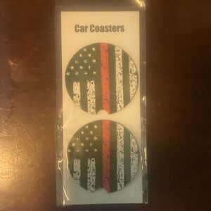 Fireman’s flag car coasters!